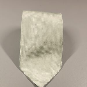 Classic Men's Ivory Textured Tie - Smooth Formal Necktie